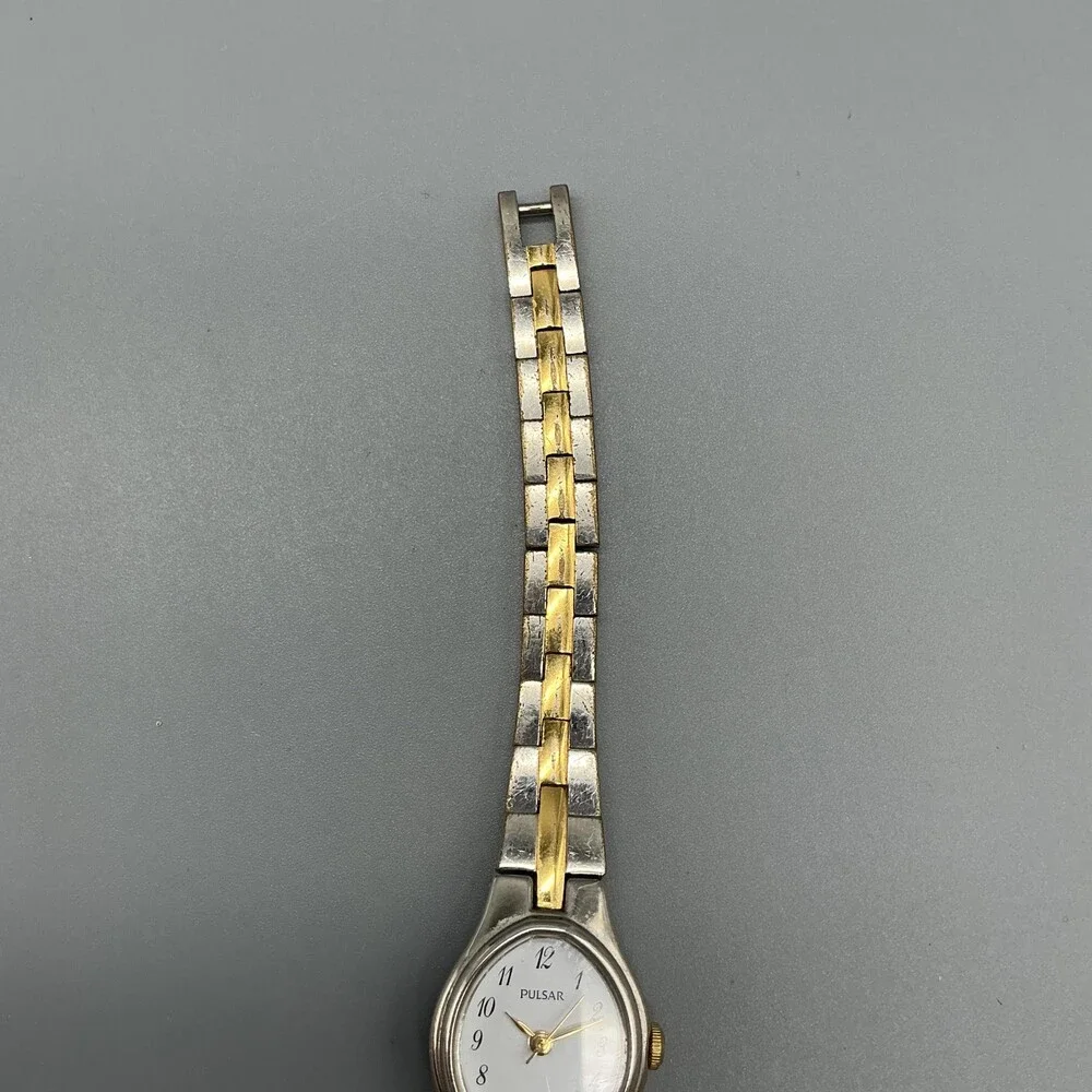 Pulsar 1N01-X098 Womens Watch 17mm Two Tone Bracelet New Battery 5.75